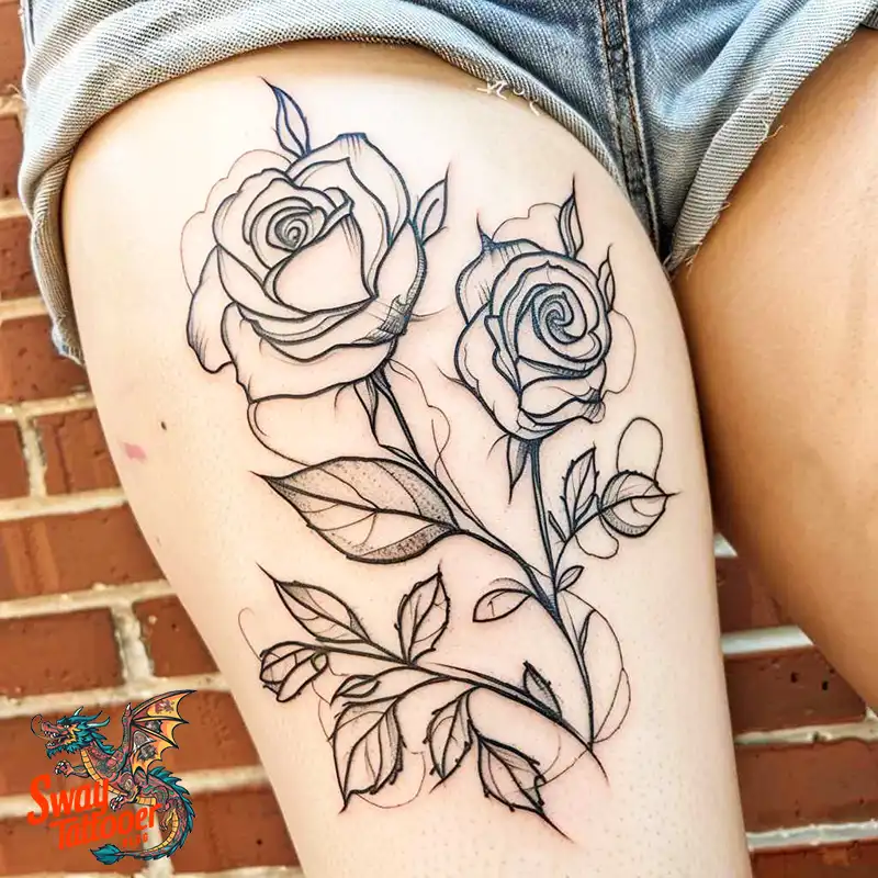 110 Two Roses Tattoo Design Ideas: Symbolism and Beauty 64 two roses tattoo