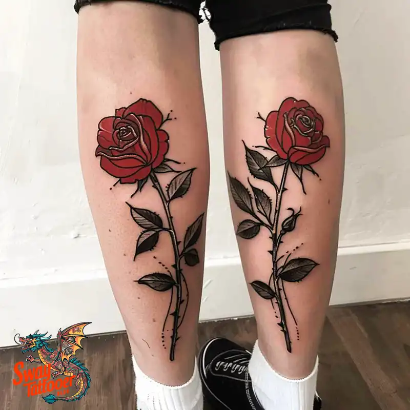 110 Two Roses Tattoo Design Ideas: Symbolism and Beauty 99 two roses tattoo