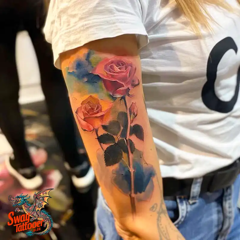 110 Two Roses Tattoo Design Ideas: Symbolism and Beauty 33 2 roses tattoo