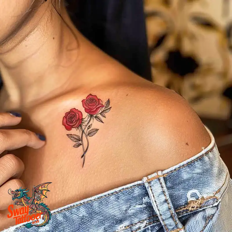 110 Two Roses Tattoo Design Ideas: Symbolism and Beauty 26 2 roses tattoo