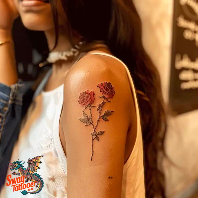 110 Two Roses Tattoo Design Ideas: Symbolism and Beauty 27 2 roses tattoo