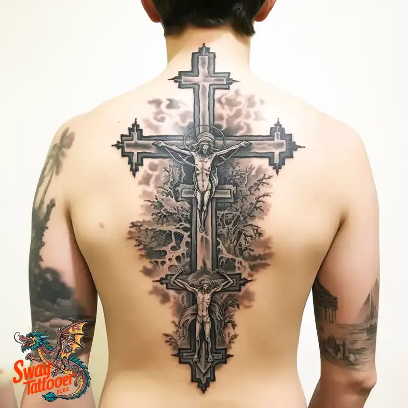 75 Three Crosses Tattoo Design Ideas: Symbolism and Styles 43 3 cross tattoo
