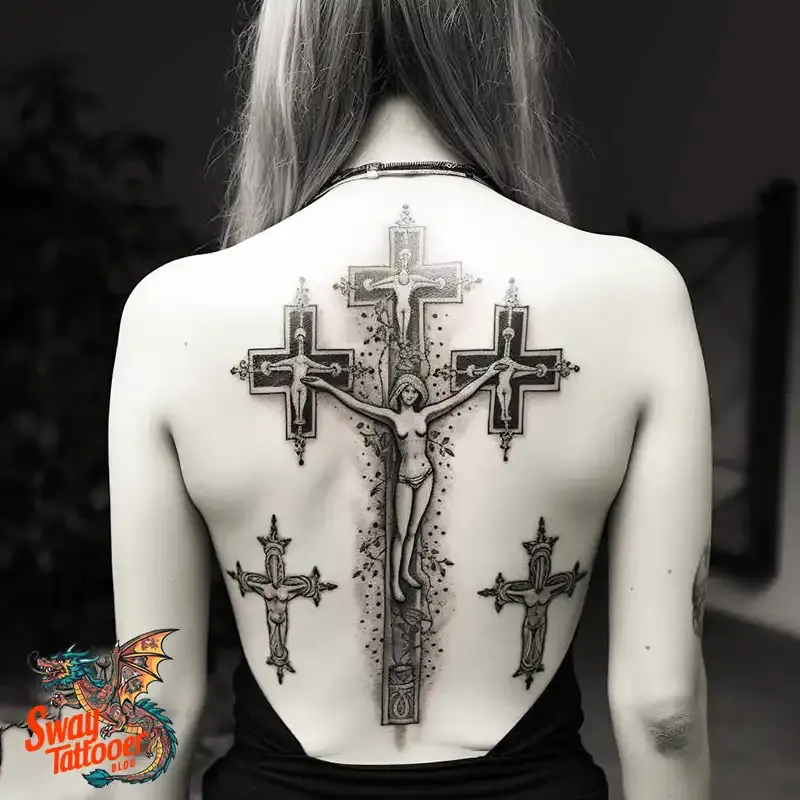 75 Three Crosses Tattoo Design Ideas: Symbolism and Styles 37 3 cross tattoo