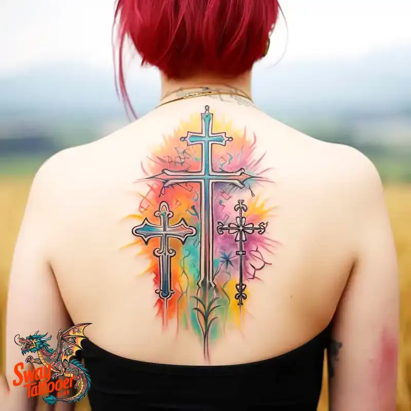 75 Three Crosses Tattoo Design Ideas: Symbolism and Styles 13 3 cross tattoo