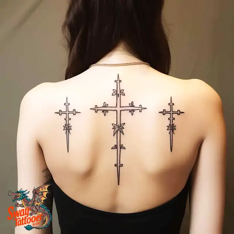 75 Three Crosses Tattoo Design Ideas: Symbolism and Styles 31 3 cross tattoo