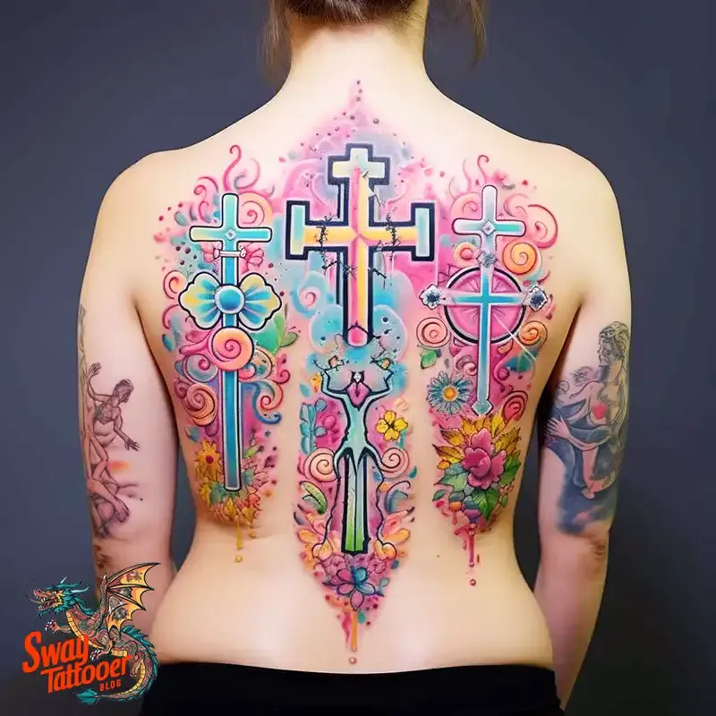 75 Three Crosses Tattoo Design Ideas: Symbolism and Styles 30 3 cross tattoo