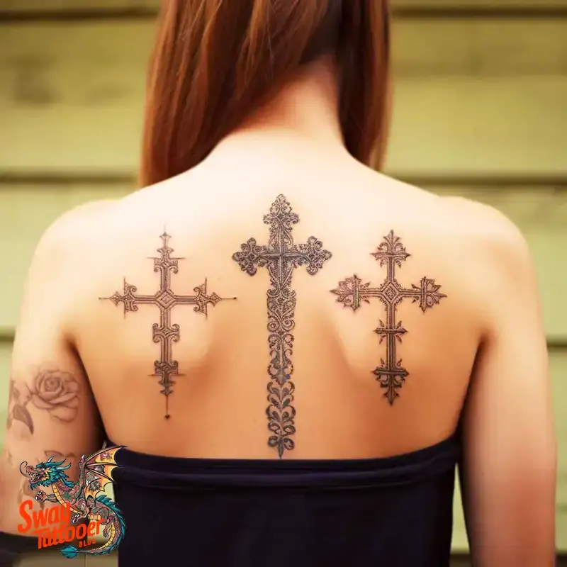 75 Three Crosses Tattoo Design Ideas: Symbolism and Styles 29 3 cross tattoo