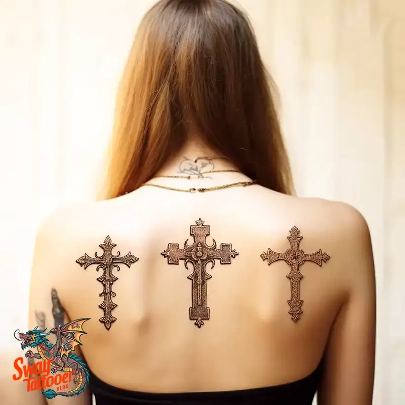 75 Three Crosses Tattoo Design Ideas: Symbolism and Styles 25 3 cross tattoo