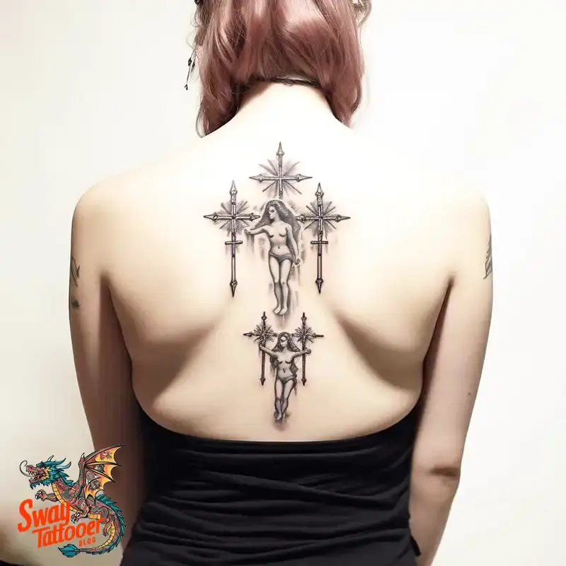 75 Three Crosses Tattoo Design Ideas: Symbolism and Styles 26 3 cross tattoo