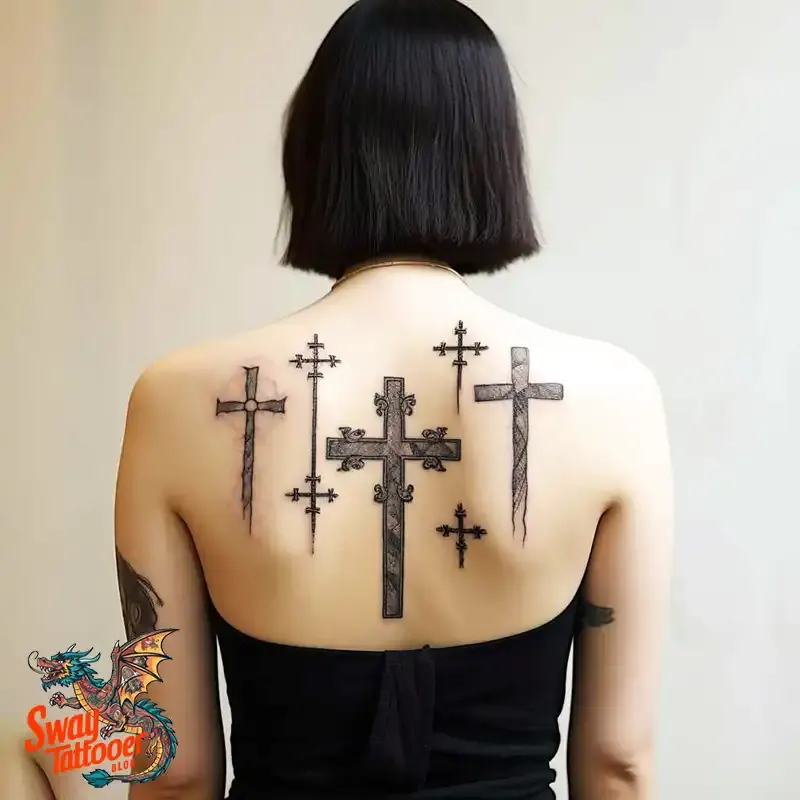75 Three Crosses Tattoo Design Ideas: Symbolism and Styles 27 3 cross tattoo