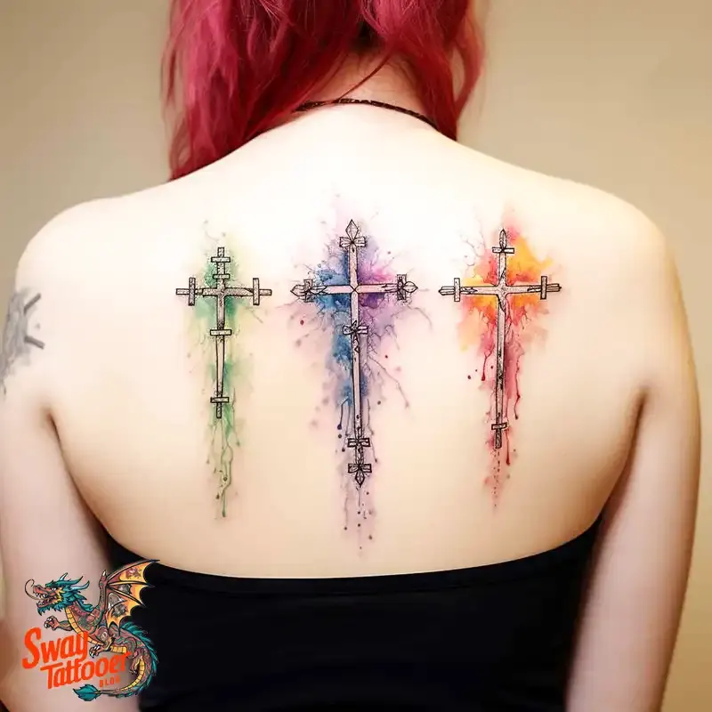 75 Three Crosses Tattoo Design Ideas: Symbolism and Styles 17 3 cross tattoo
