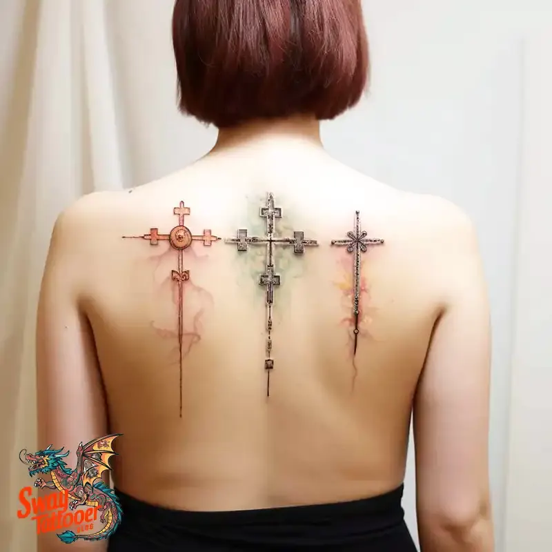 75 Three Crosses Tattoo Design Ideas: Symbolism and Styles 16 3 cross tattoo