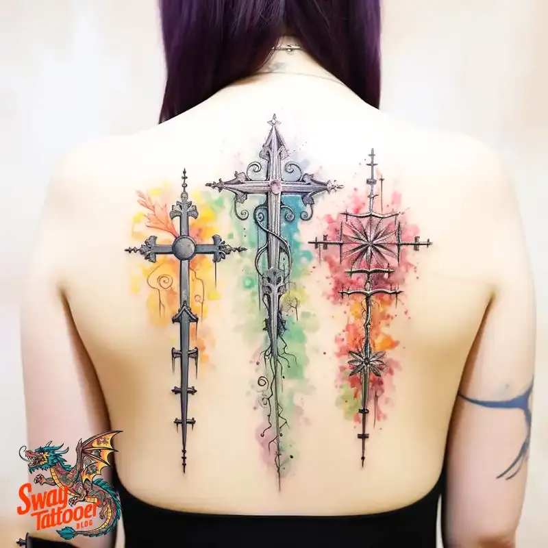 75 Three Crosses Tattoo Design Ideas: Symbolism and Styles 15 3 cross tattoo
