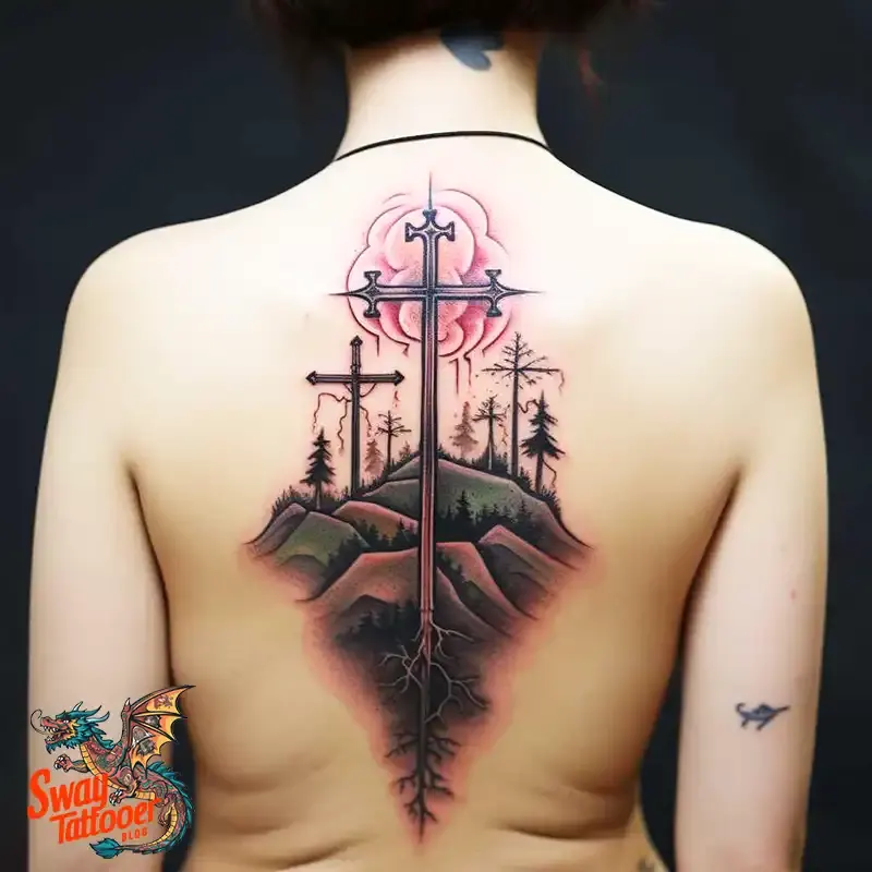 75 Three Crosses Tattoo Design Ideas: Symbolism and Styles 12 3 cross tattoo