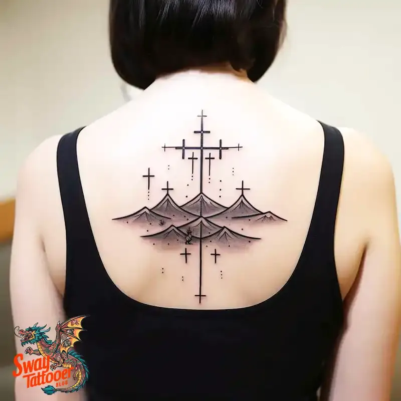 75 Three Crosses Tattoo Design Ideas: Symbolism and Styles 10 3 cross tattoo