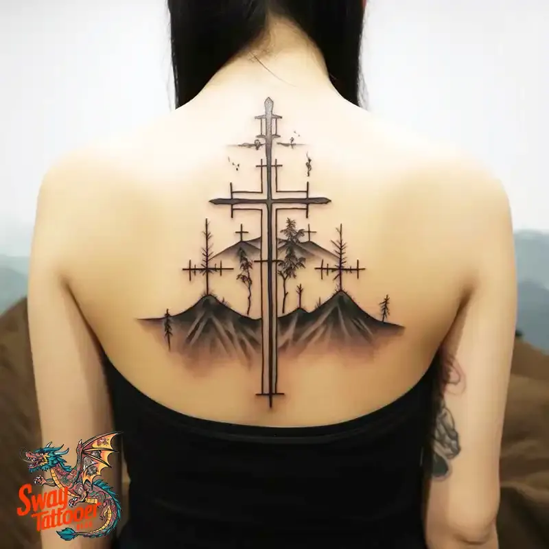 75 Three Crosses Tattoo Design Ideas: Symbolism and Styles 6 3 cross tattoo