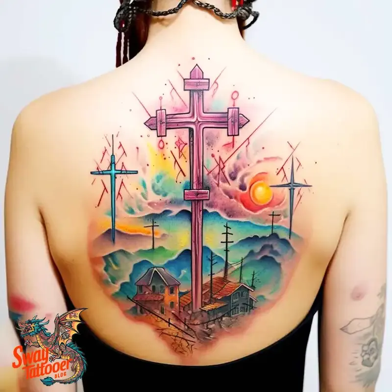 75 Three Crosses Tattoo Design Ideas: Symbolism and Styles 5 3 cross tattoo