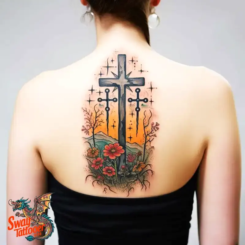 75 Three Crosses Tattoo Design Ideas: Symbolism and Styles 3 3 cross tattoo