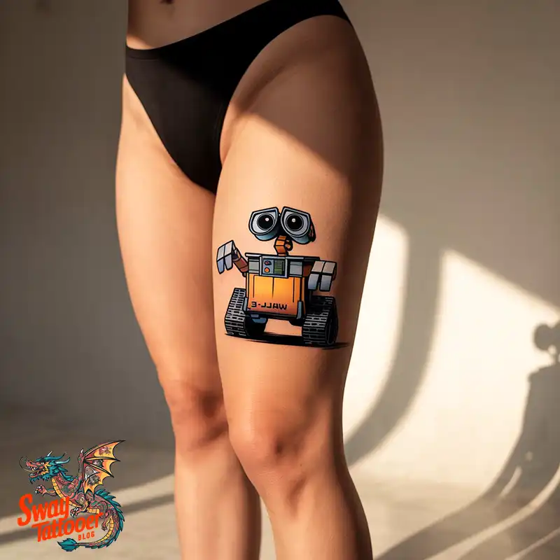 100 Wall-E Tattoo Designs: Love, Curiosity, and Robots 28 wall-e tattoo