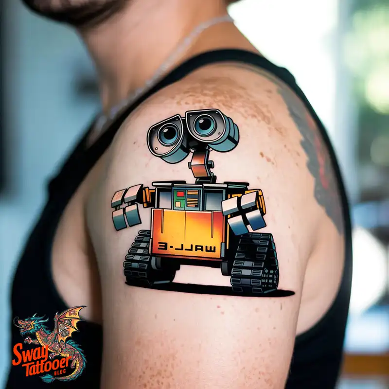 100 Wall-E Tattoo Designs: Love, Curiosity, and Robots 24 wall-e tattoo