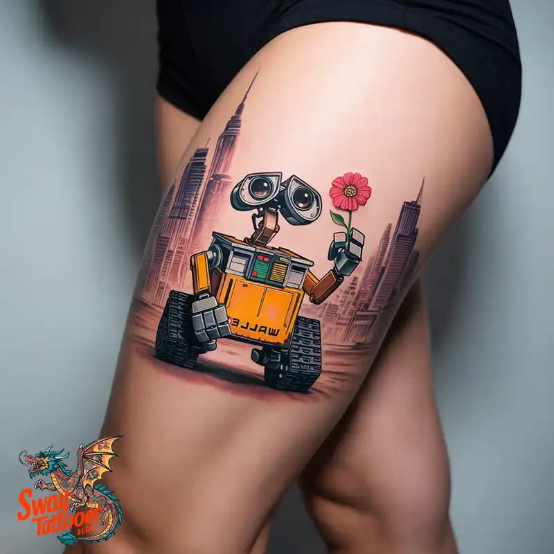 100 Wall-E Tattoo Designs: Love, Curiosity, and Robots 18 wall-e tattoo