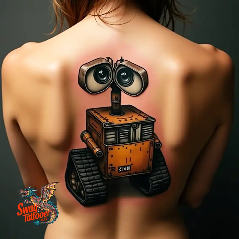 100 Wall-E Tattoo Designs: Love, Curiosity, and Robots 16 wall-e tattoo