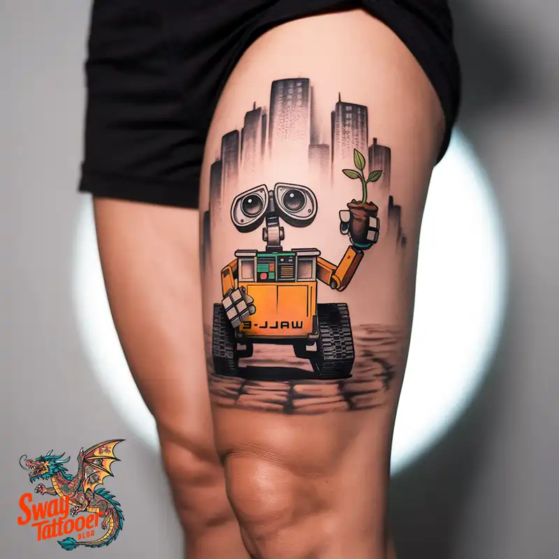 100 Wall-E Tattoo Designs: Love, Curiosity, and Robots 27 wall-e tattoo