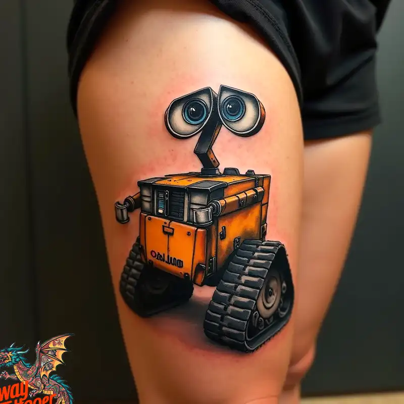 100 Wall-E Tattoo Designs: Love, Curiosity, and Robots 41 wall-e tattoo