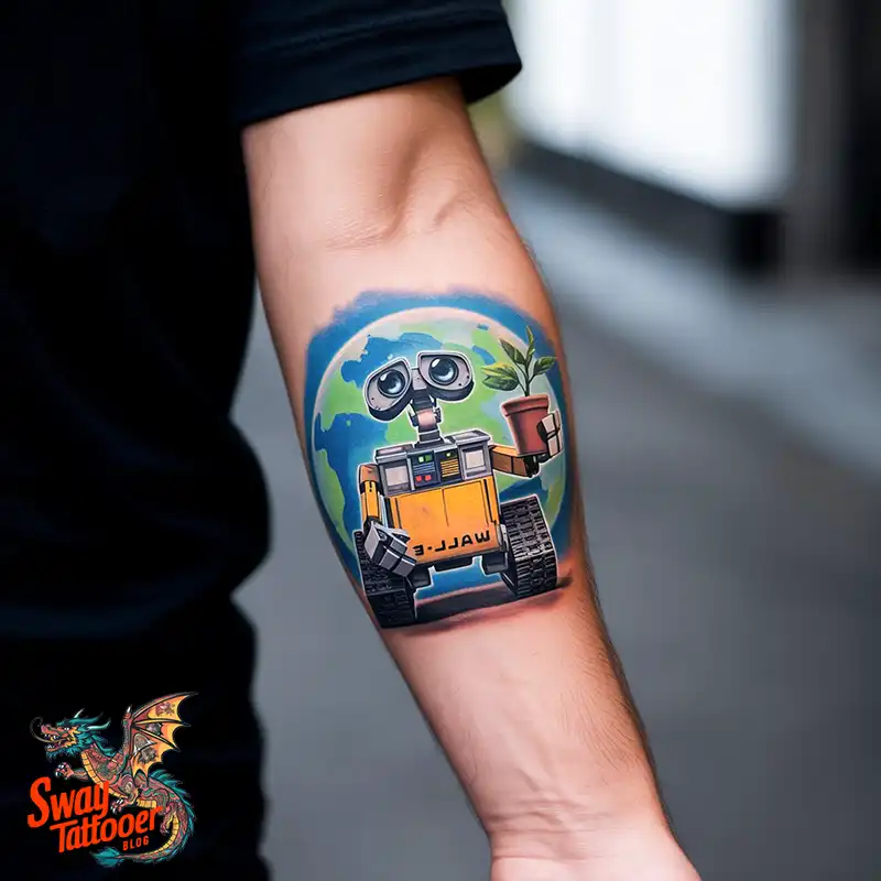 100 Wall-E Tattoo Designs: Love, Curiosity, and Robots 20 wall-e tattoo