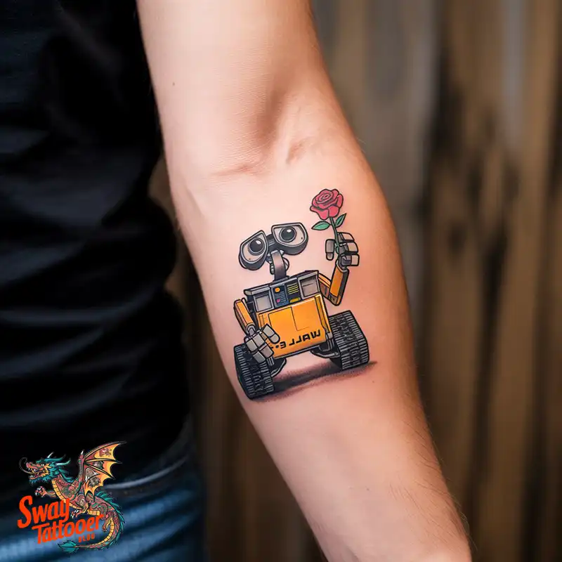 100 Wall-E Tattoo Designs: Love, Curiosity, and Robots 21 wall-e tattoo