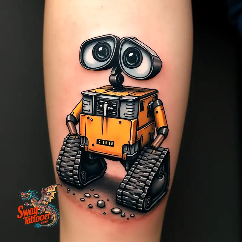 100 Wall-E Tattoo Designs: Love, Curiosity, and Robots 37 wall-e tattoo