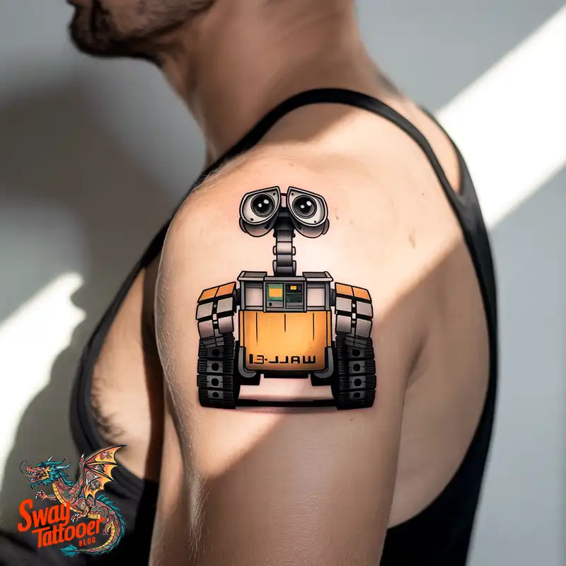 100 Wall-E Tattoo Designs: Love, Curiosity, and Robots 22 wall-e tattoo