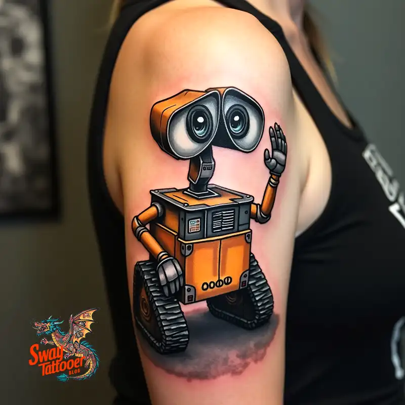100 Wall-E Tattoo Designs: Love, Curiosity, and Robots 36 wall-e tattoo