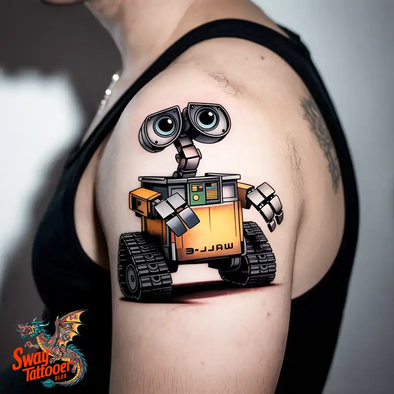 100 Wall-E Tattoo Designs: Love, Curiosity, and Robots 23 wall-e tattoo