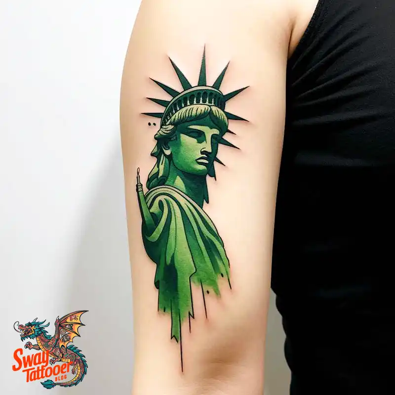 50 Statue of Liberty Tattoo Design Ideas: Iconic Ink 44 statue of liberty tattoo