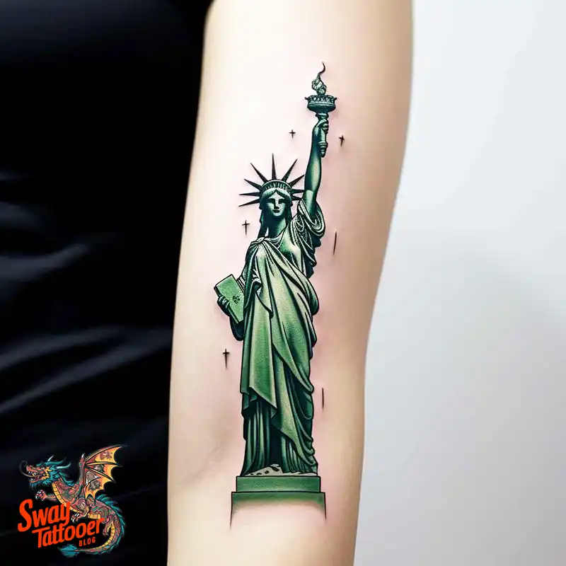 50 Statue of Liberty Tattoo Design Ideas: Iconic Ink 33 statue of liberty tattoo