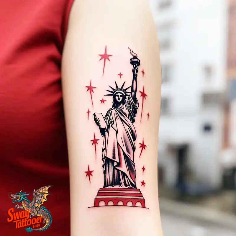50 Statue of Liberty Tattoo Design Ideas: Iconic Ink 32 statue of liberty tattoo