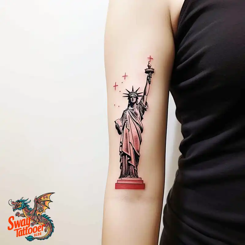50 Statue of Liberty Tattoo Design Ideas: Iconic Ink 30 statue of liberty tattoo