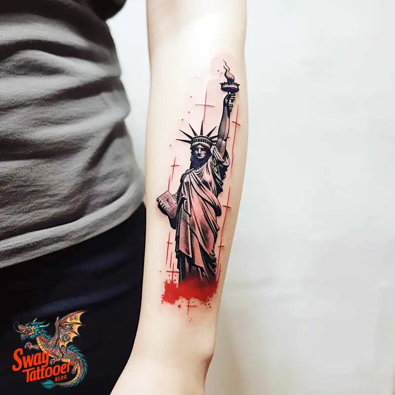 50 Statue of Liberty Tattoo Design Ideas: Iconic Ink 29 statue of liberty tattoo