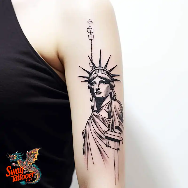 50 Statue of Liberty Tattoo Design Ideas: Iconic Ink 28 statue of liberty tattoo