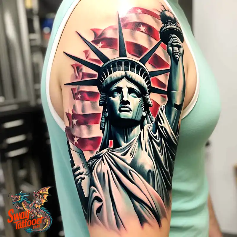 50 Statue of Liberty Tattoo Design Ideas: Iconic Ink 36 statue of liberty tattoo