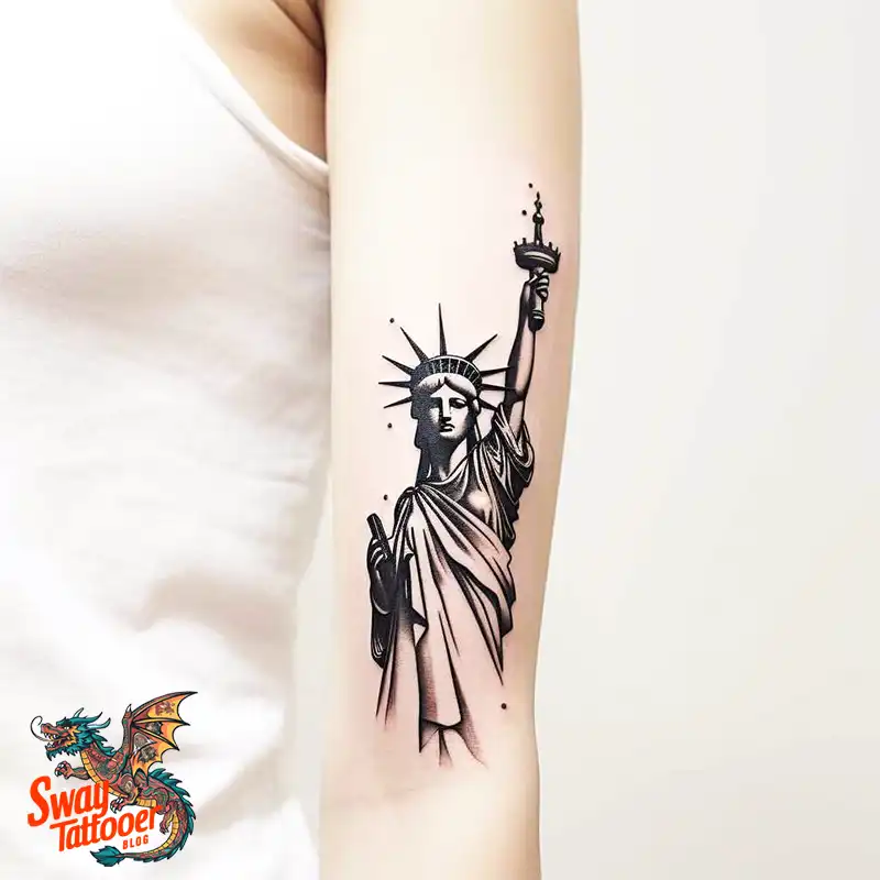 50 Statue of Liberty Tattoo Design Ideas: Iconic Ink 25 statue of liberty tattoo