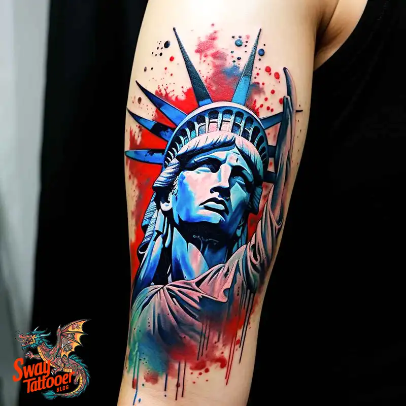 50 Statue of Liberty Tattoo Design Ideas: Iconic Ink 20 statue of liberty tattoo