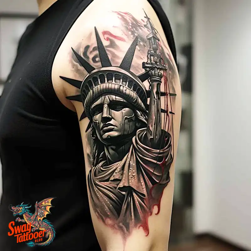 50 Statue of Liberty Tattoo Design Ideas: Iconic Ink 37 statue of liberty tattoo