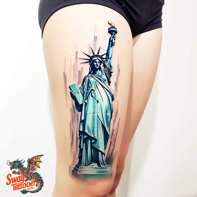 50 Statue of Liberty Tattoo Design Ideas: Iconic Ink 22 statue of liberty tattoo