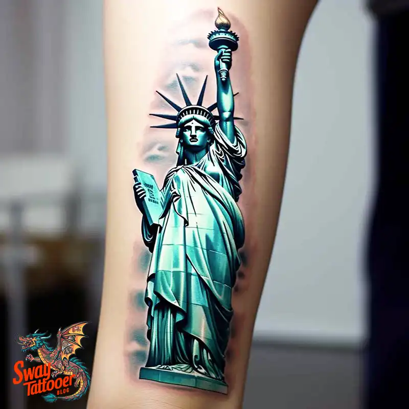 50 Statue of Liberty Tattoo Design Ideas: Iconic Ink 23 statue of liberty tattoo