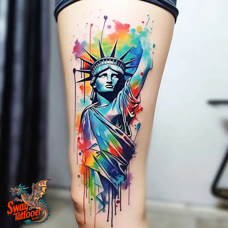 50 Statue of Liberty Tattoo Design Ideas: Iconic Ink 24 statue of liberty tattoo