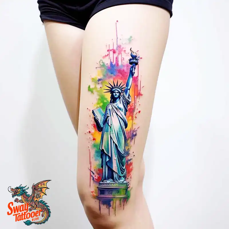 50 Statue of Liberty Tattoo Design Ideas: Iconic Ink 18 statue of liberty tattoo
