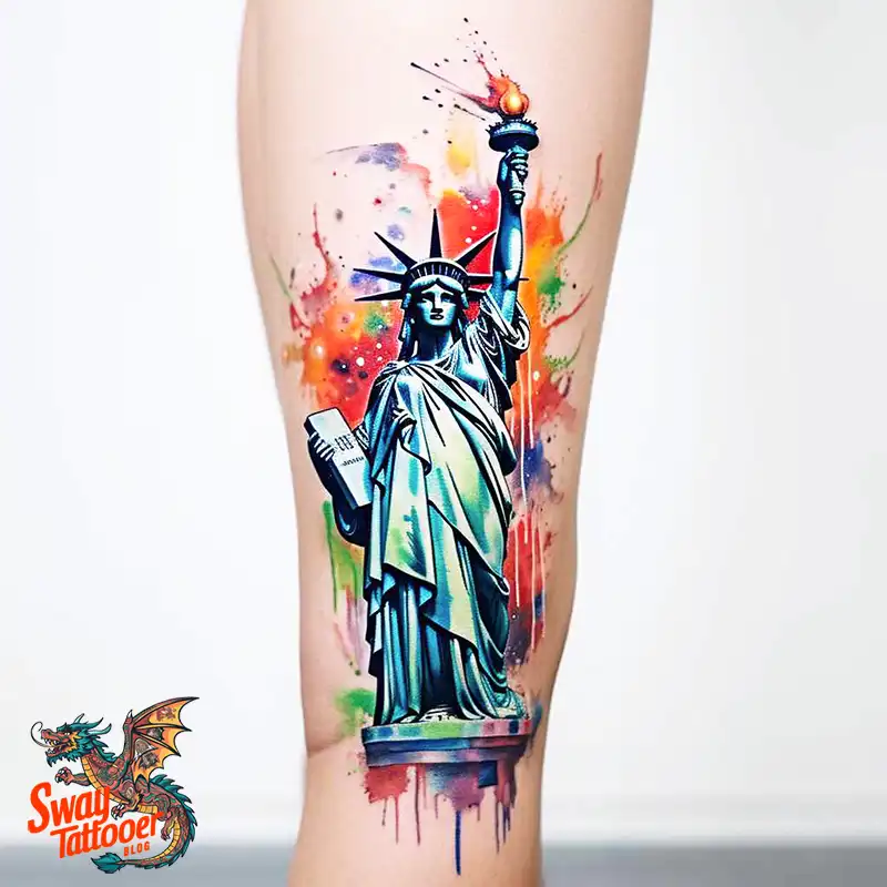 50 Statue of Liberty Tattoo Design Ideas: Iconic Ink 17 statue of liberty tattoo