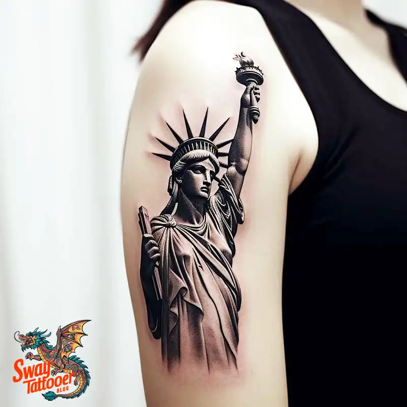 50 Statue of Liberty Tattoo Design Ideas: Iconic Ink 13 statue of liberty tattoo